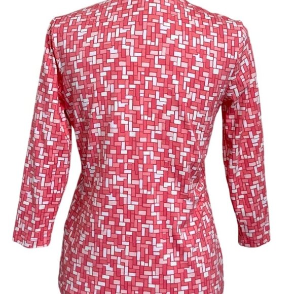 J. McLaughlin Womens Top Catalina Cloth Ruffle Neck 3/4 Sleeve Size S - Picture 3 of 8